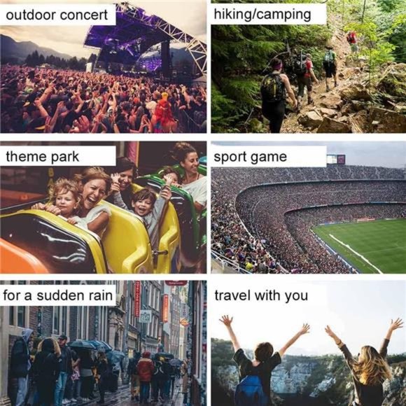 Opret 2 Pack Raincoats for Adults Reusable, EVA Rain Ponchos Lightweight Rain Co - Picture 7 of 8